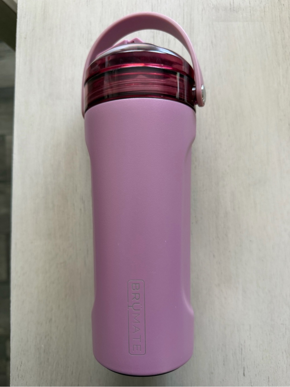 Brumate Pink Insulated Bottle with Pink Carry Handle